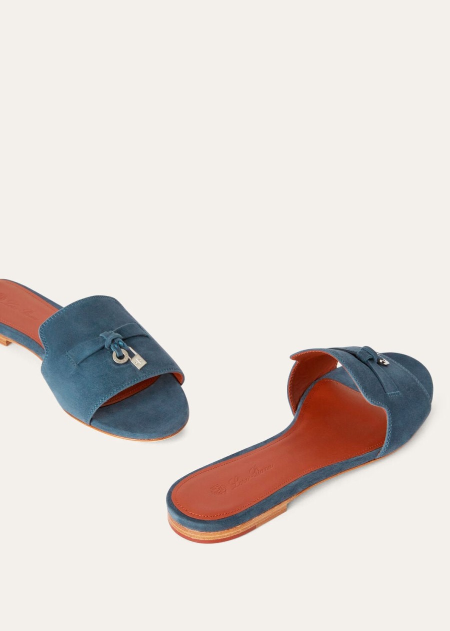 summer charms suède sandalen geitenleren denim