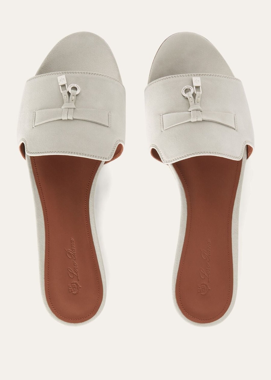 summer charms sandal suede goatskin powder pearl