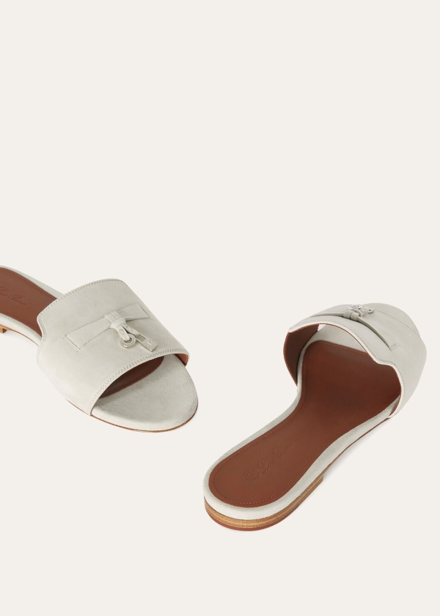summer charms sandal suede goatskin powder pearl