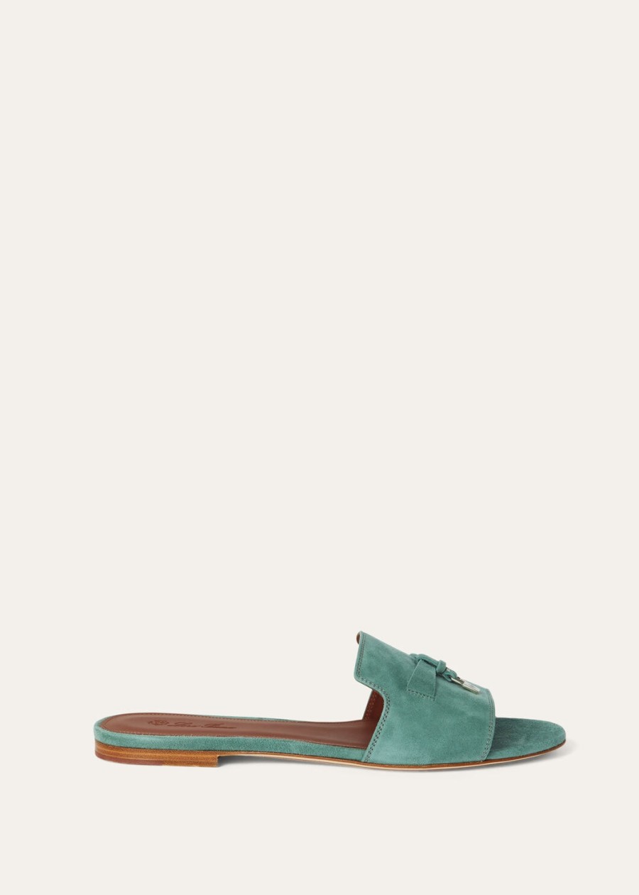 summer charms sandal suede goatskin sap green