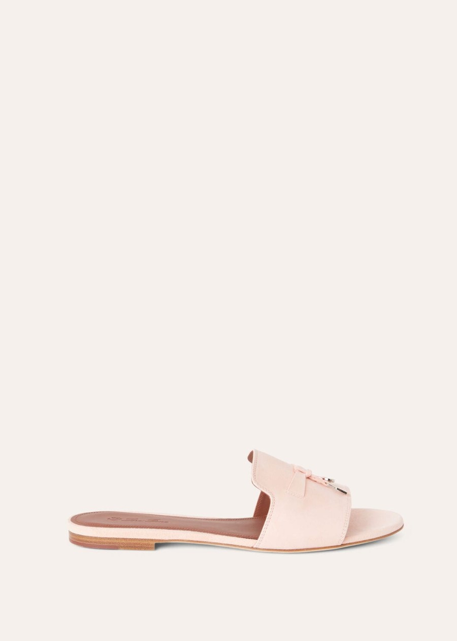 zomerse charmes roze sandalen van geitenleer