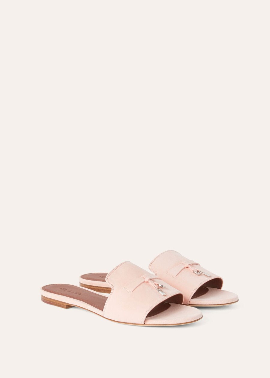 zomerse charmes roze sandalen van geitenleer