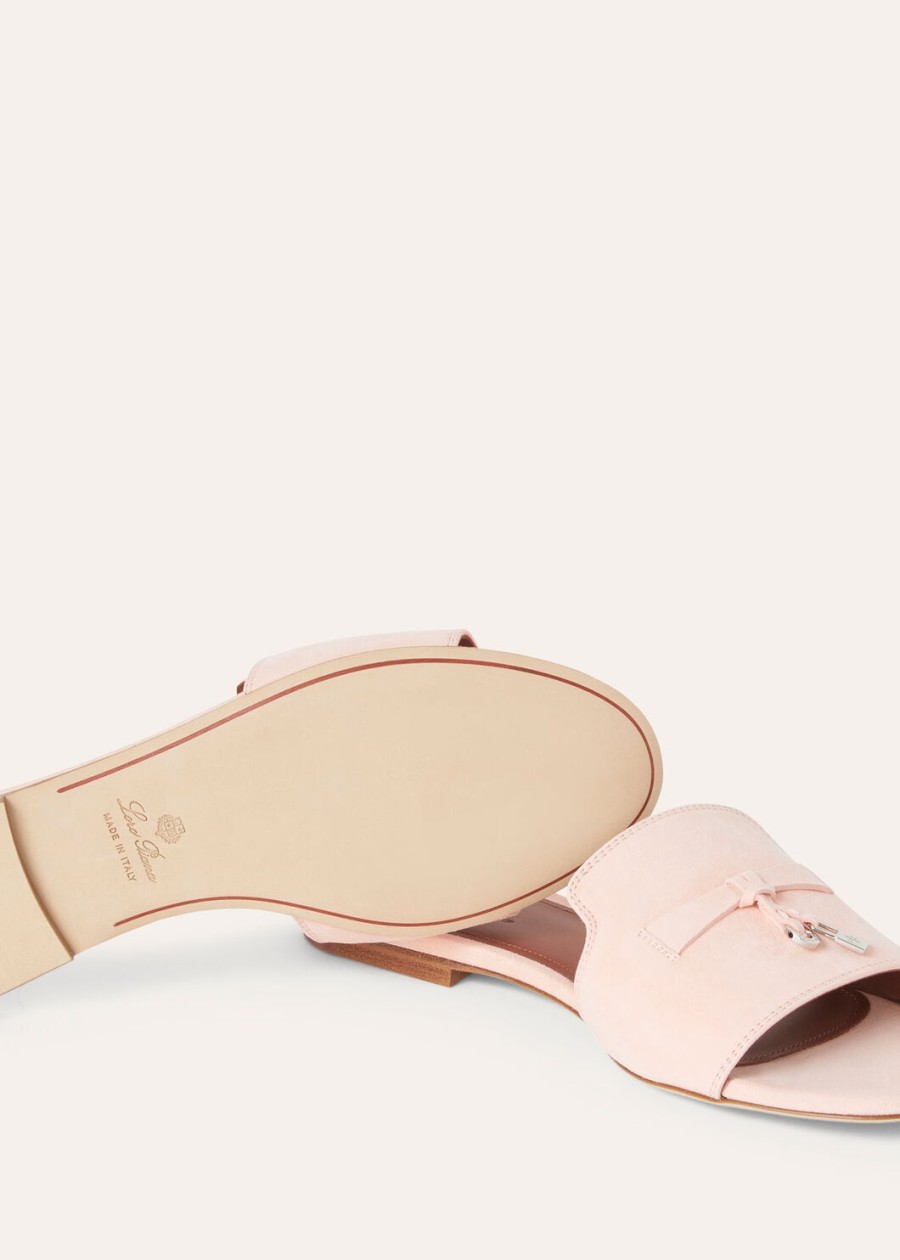 zomerse charmes roze sandalen van geitenleer
