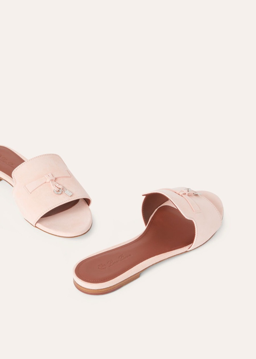 zomerse charmes roze sandalen van geitenleer