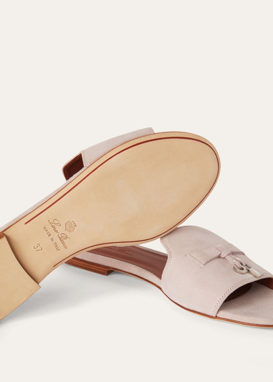 zomerse charms sandalen van geitenleer in roze moderne stijl