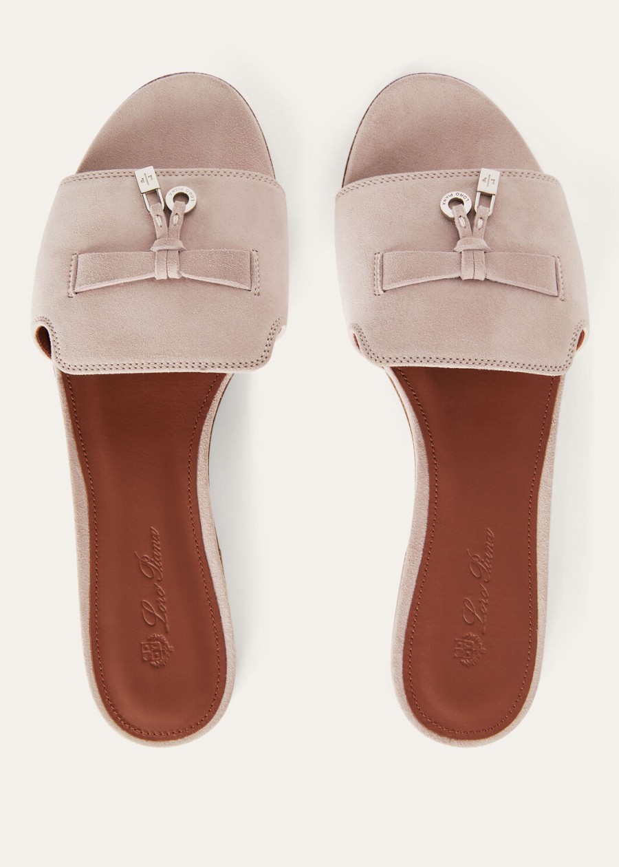 zomerse charms sandalen van geitenleer in roze moderne stijl