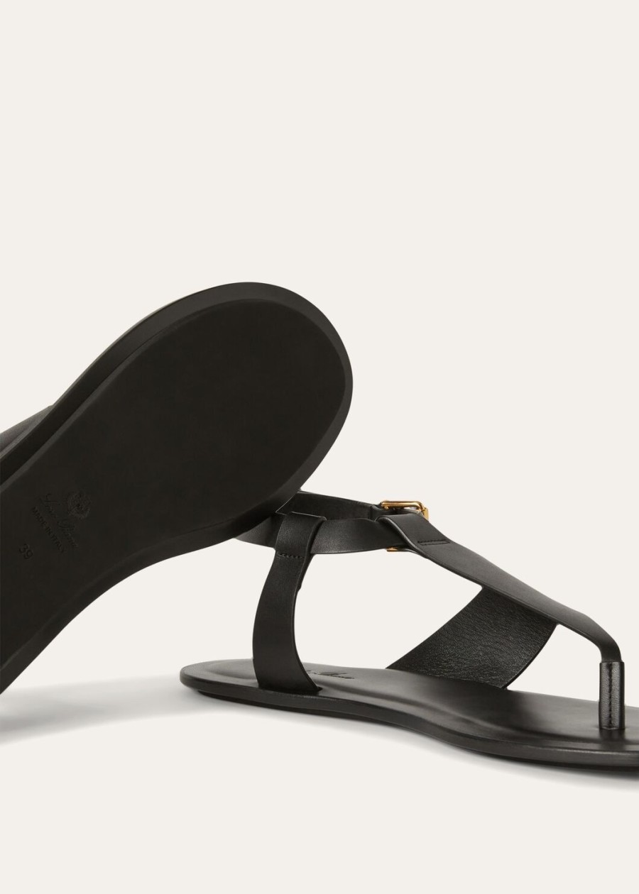 trani sandalen van zwart kalfsleer