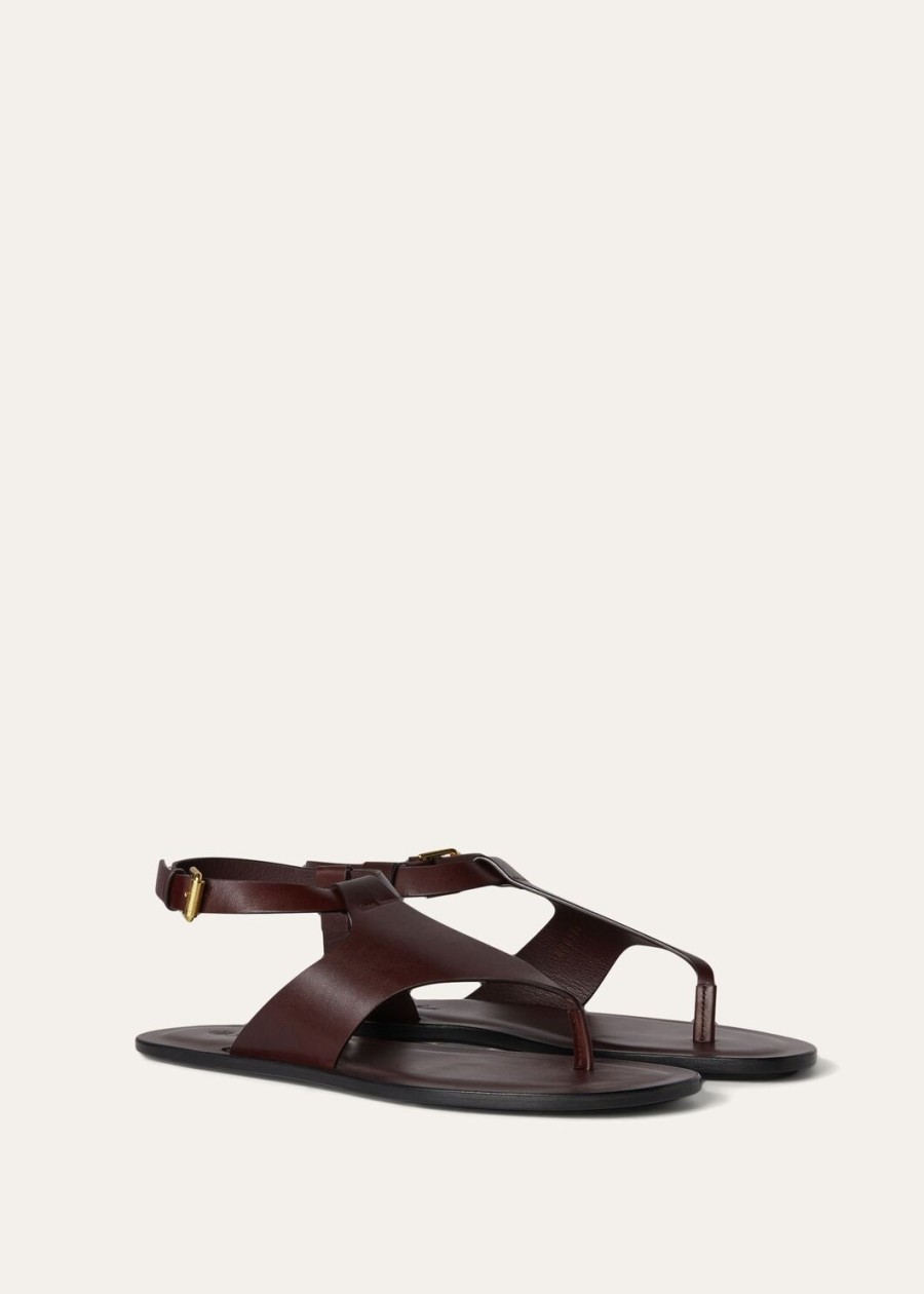 trani sandaal van kalfsleer in de kleur wild plum.