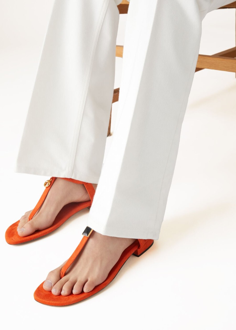 mindil leren sandalen kyoto oranje