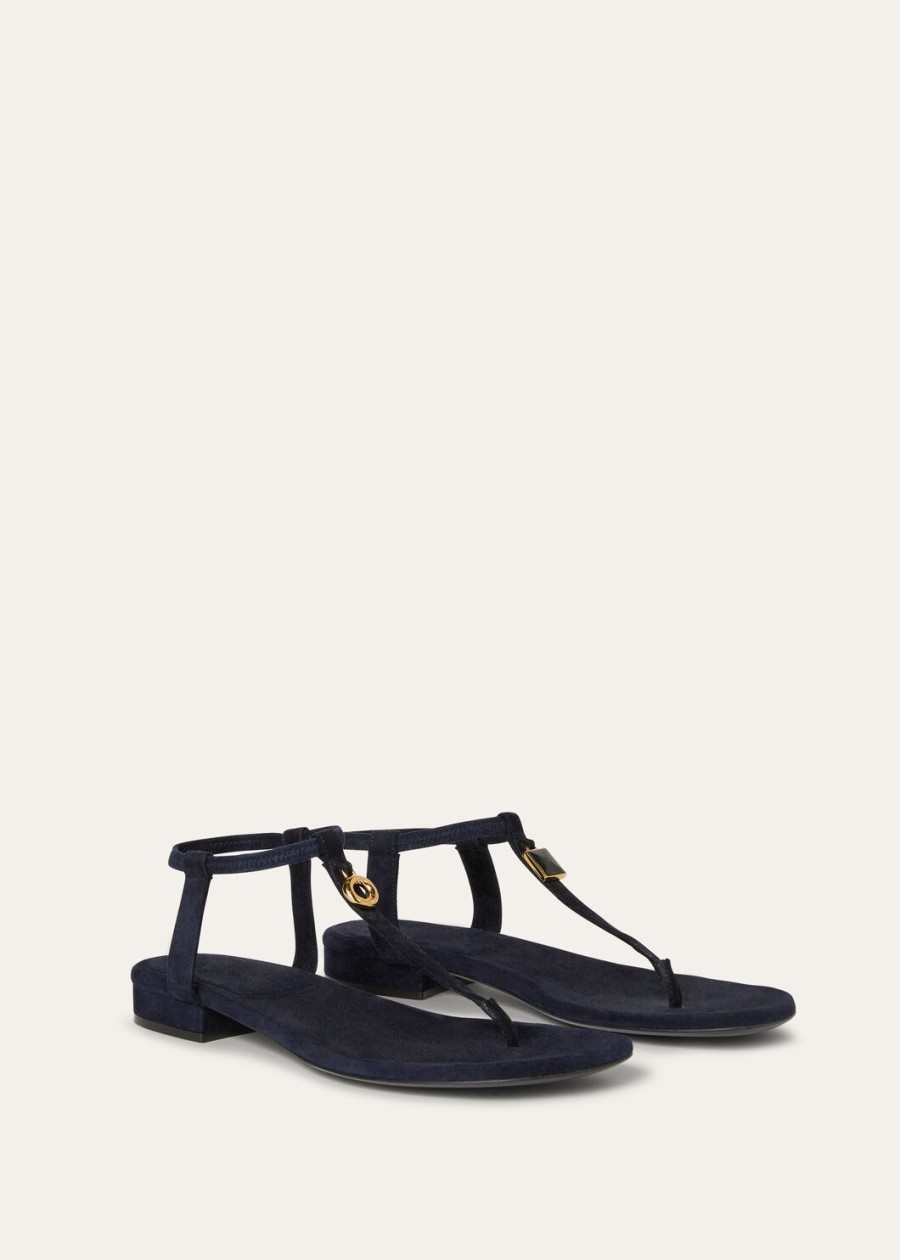 mindil sandalen marineblauw leer