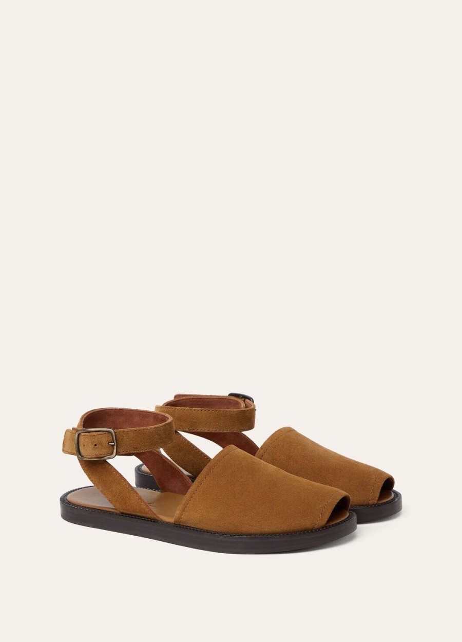 deia walk sandalen van cacao-kalfsleer