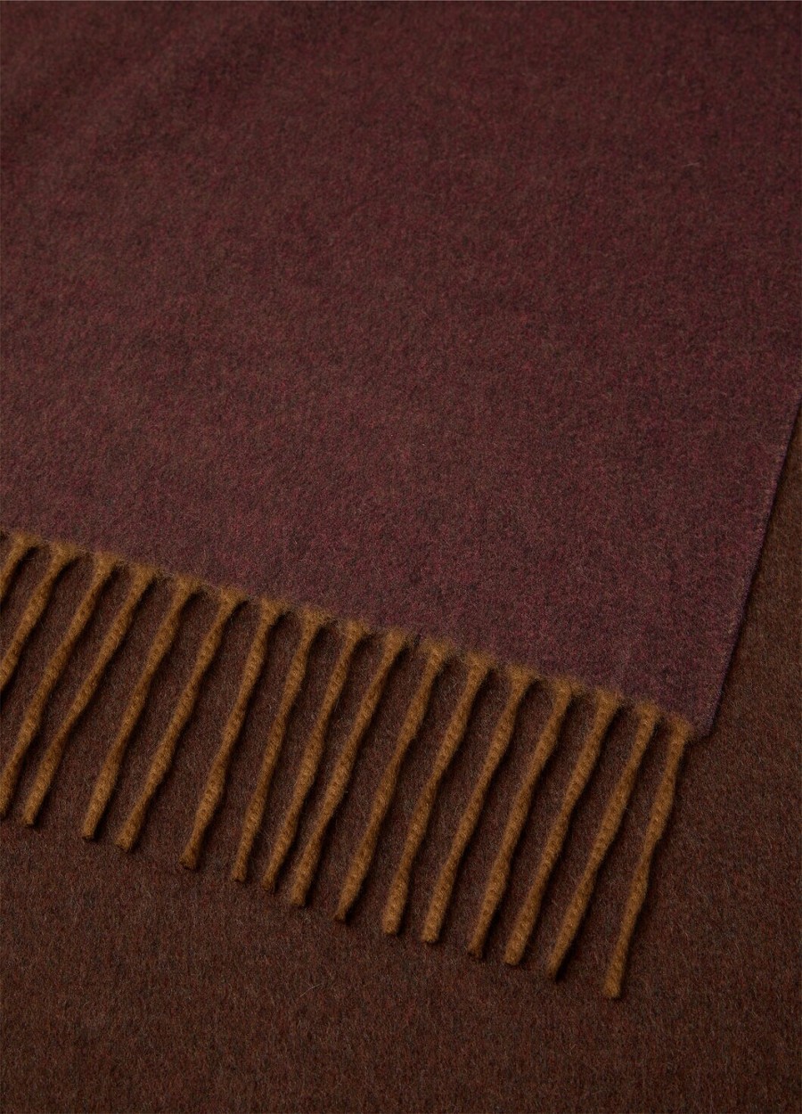 tweekleurige babykasjmiersjaal java brown melangeviolet melange