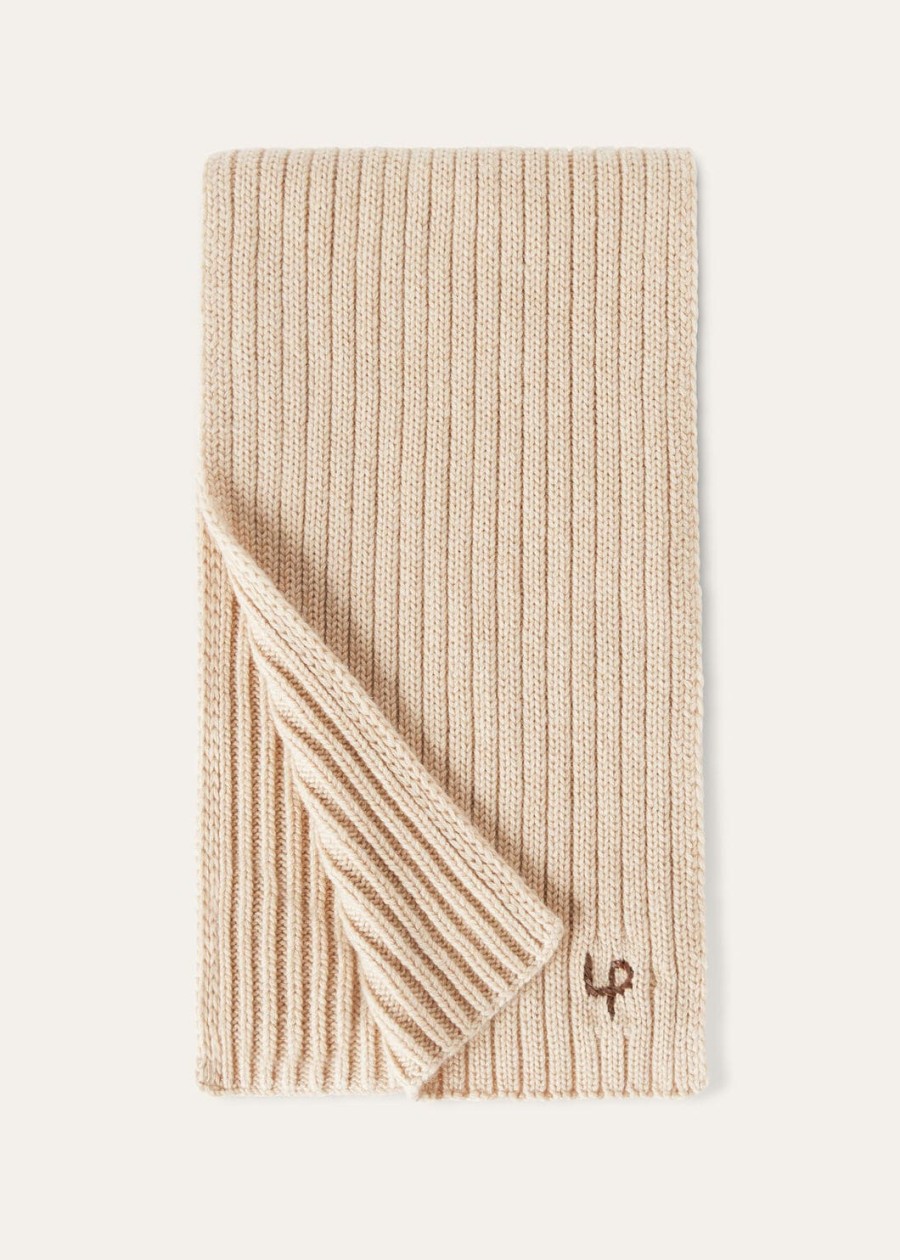 ribsteek lp sjaal kasjmier biscuit melange
