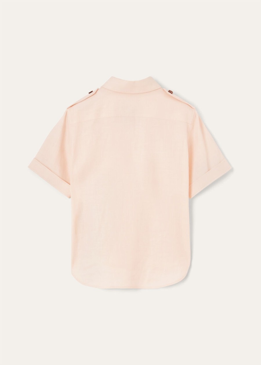 annalisa-shirt van zachte roze scheerwol