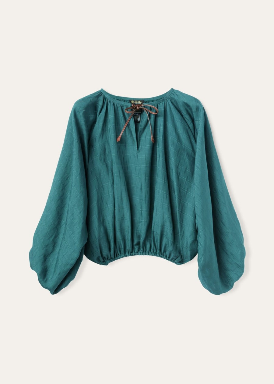 sara-shirt in groene spirulina-zijde