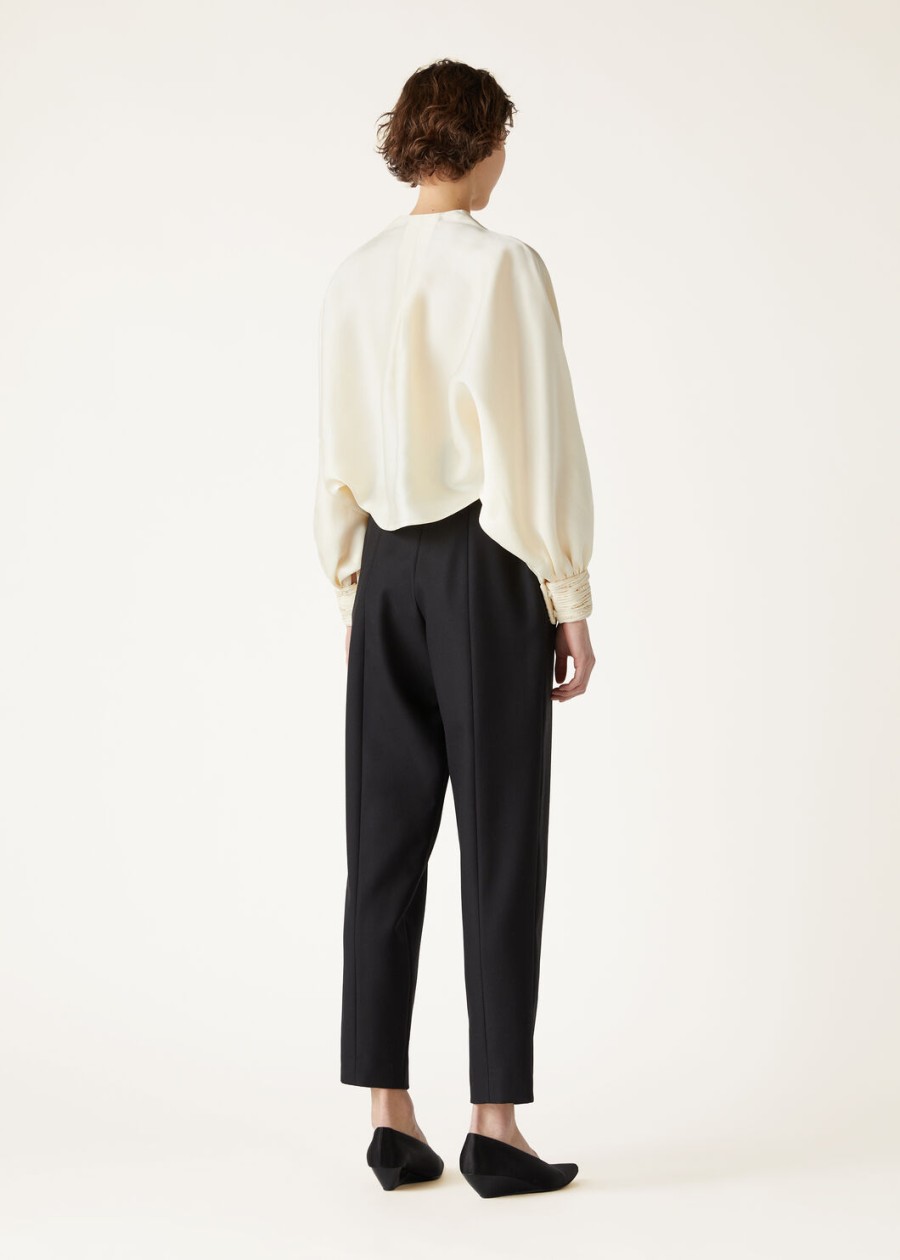 jody zijden blouse in de kleur wit met peper