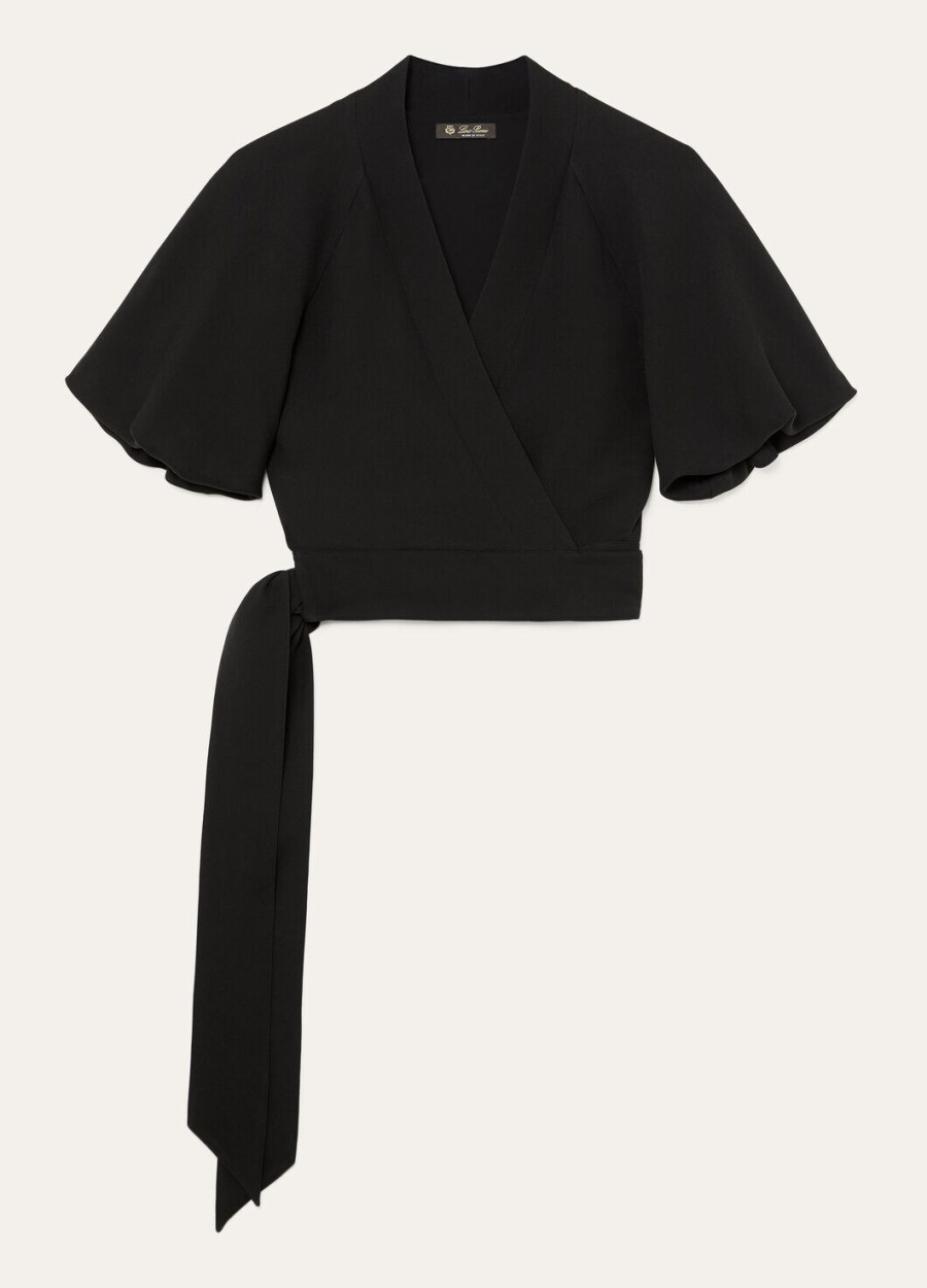 clancy zwarte zijden blouse