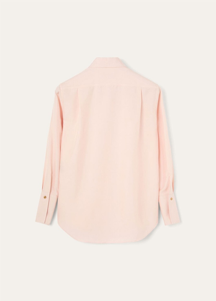 dunia shirt van zachte zijde in roze