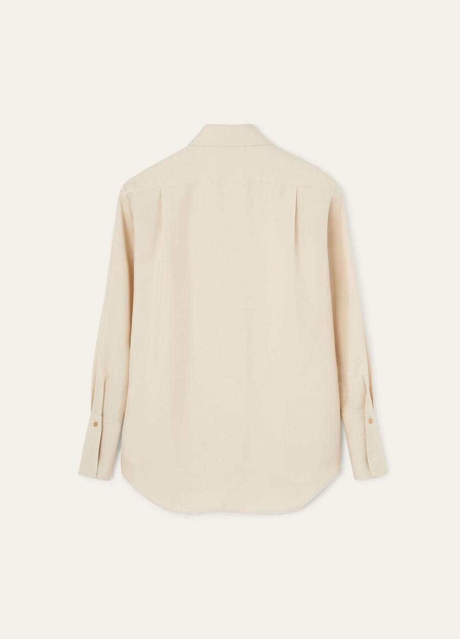 dunia zijden melk amber shirt