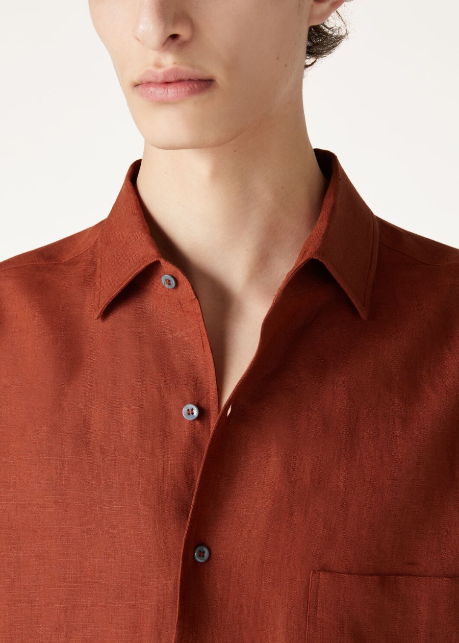 andre-shirt in donker kurkuma