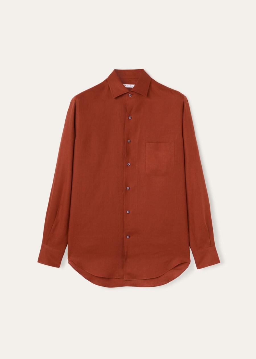 andre-shirt in donker kurkuma