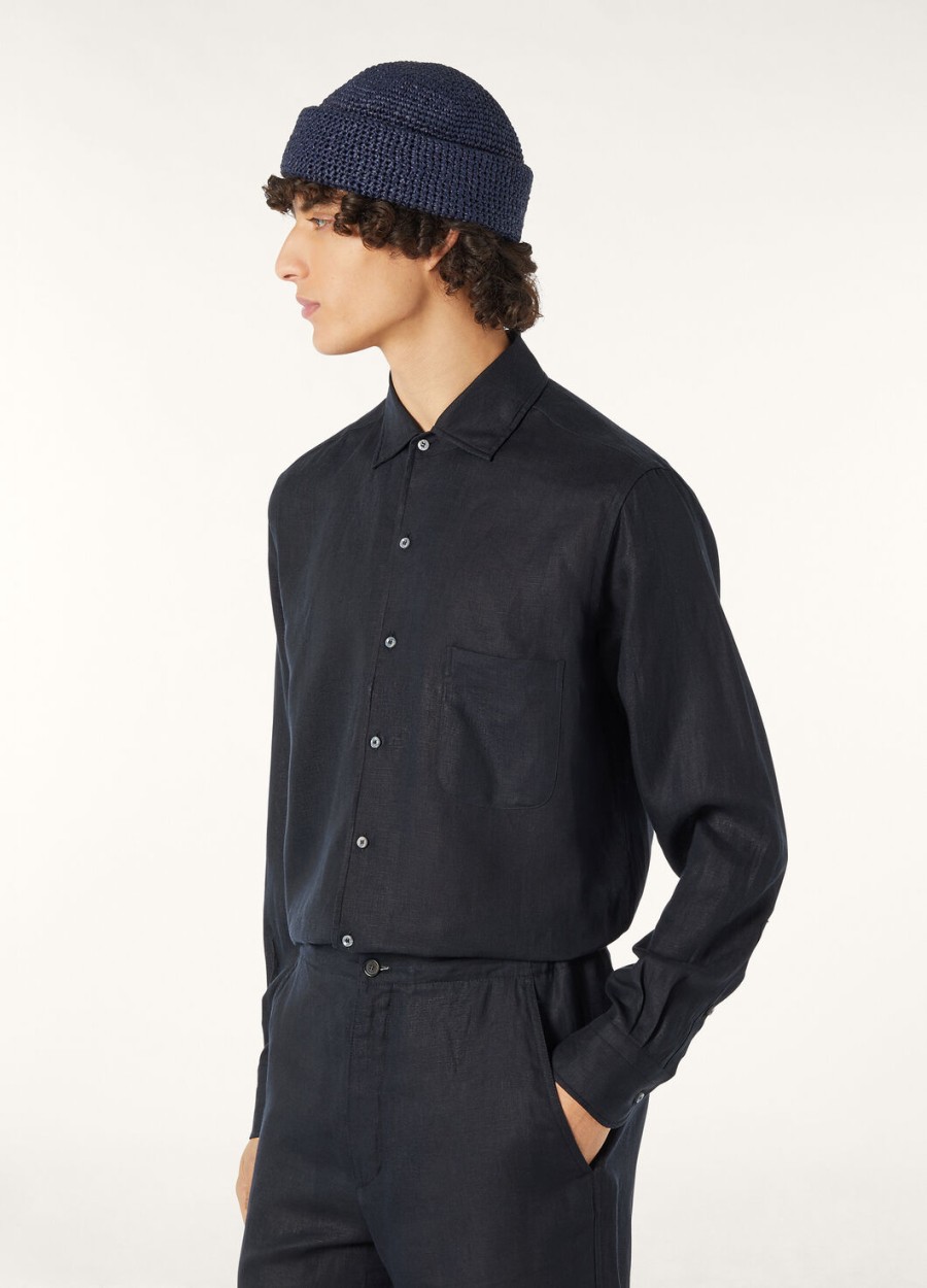 andre-shirt in marineblauw