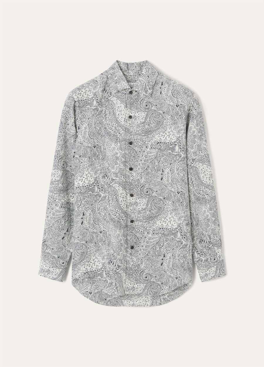 andre shirt krijtmarineblauw