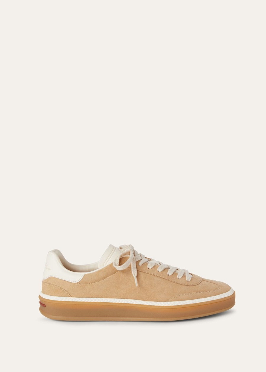 tenniswandelschoenen van suède met splitkuit windy dunes
