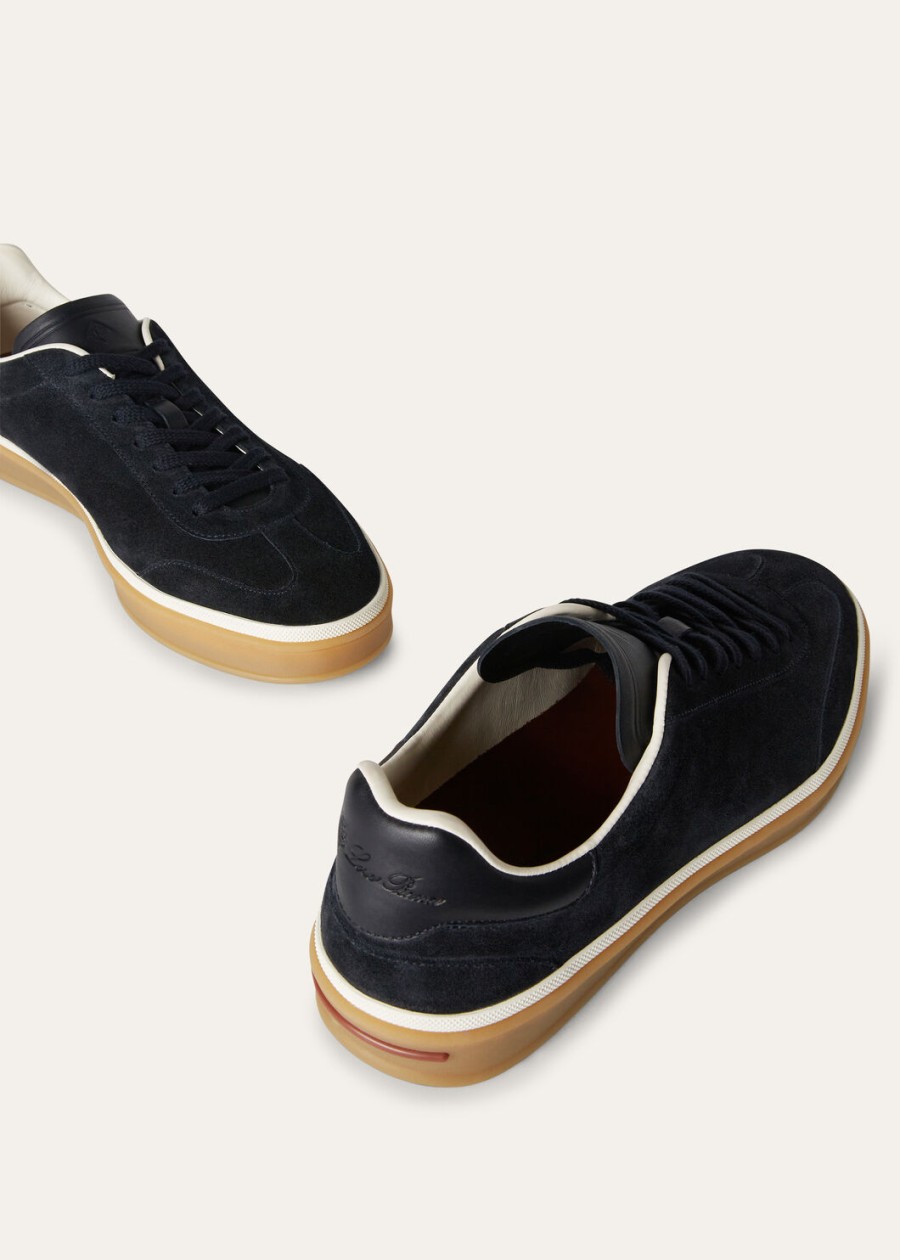 walk tennis suede calf split navy blue