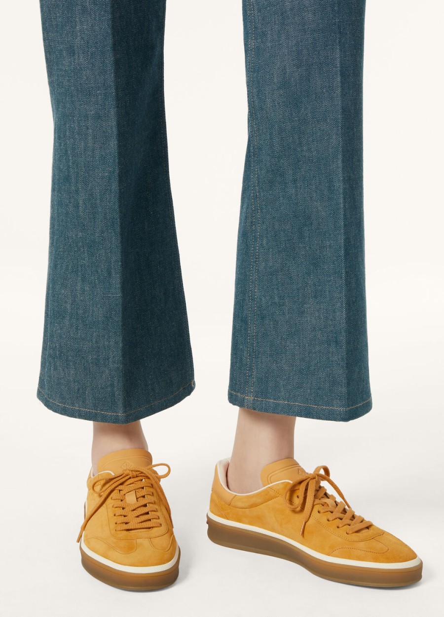 tenis walk sneaker suede calf split sofran tea