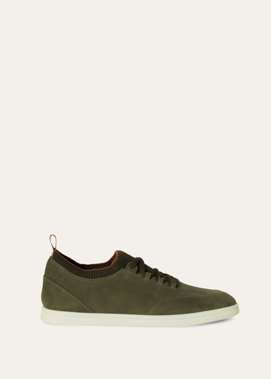 soho walk sneakers van kalfsleer zeer donkergroen