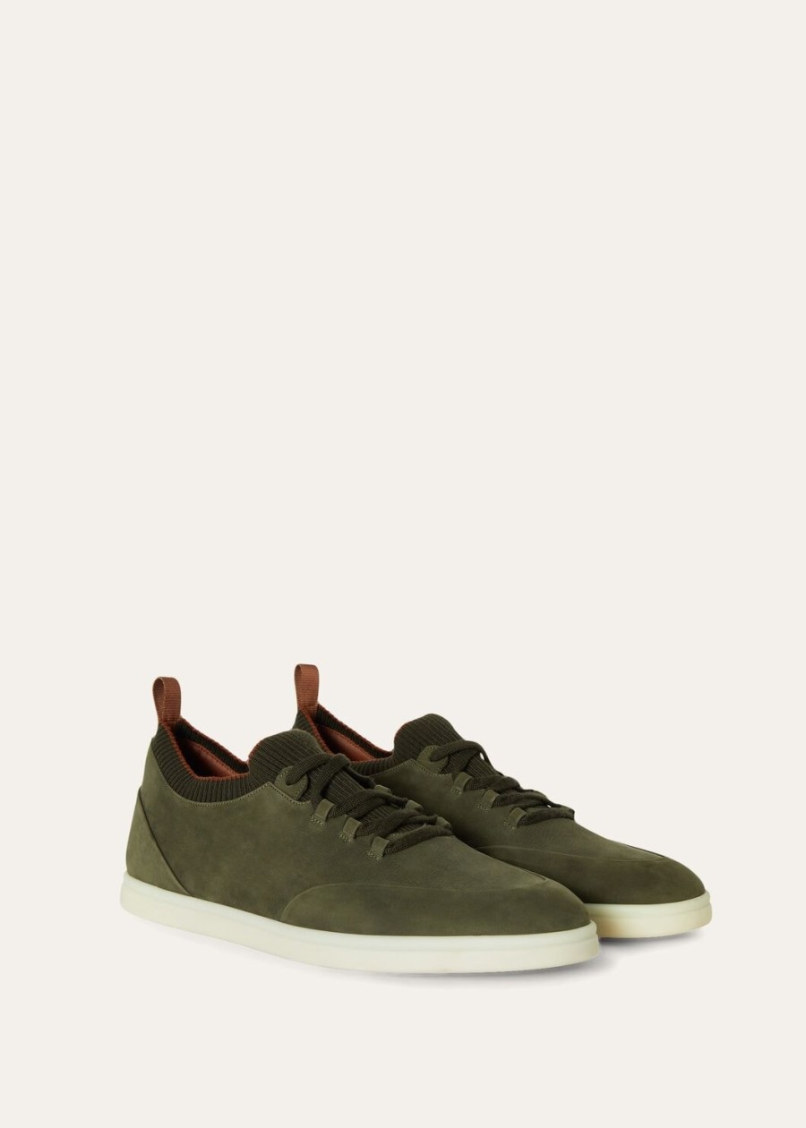 soho walk sneakers van kalfsleer zeer donkergroen