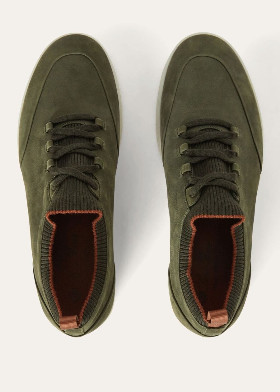 soho walk sneakers van kalfsleer zeer donkergroen