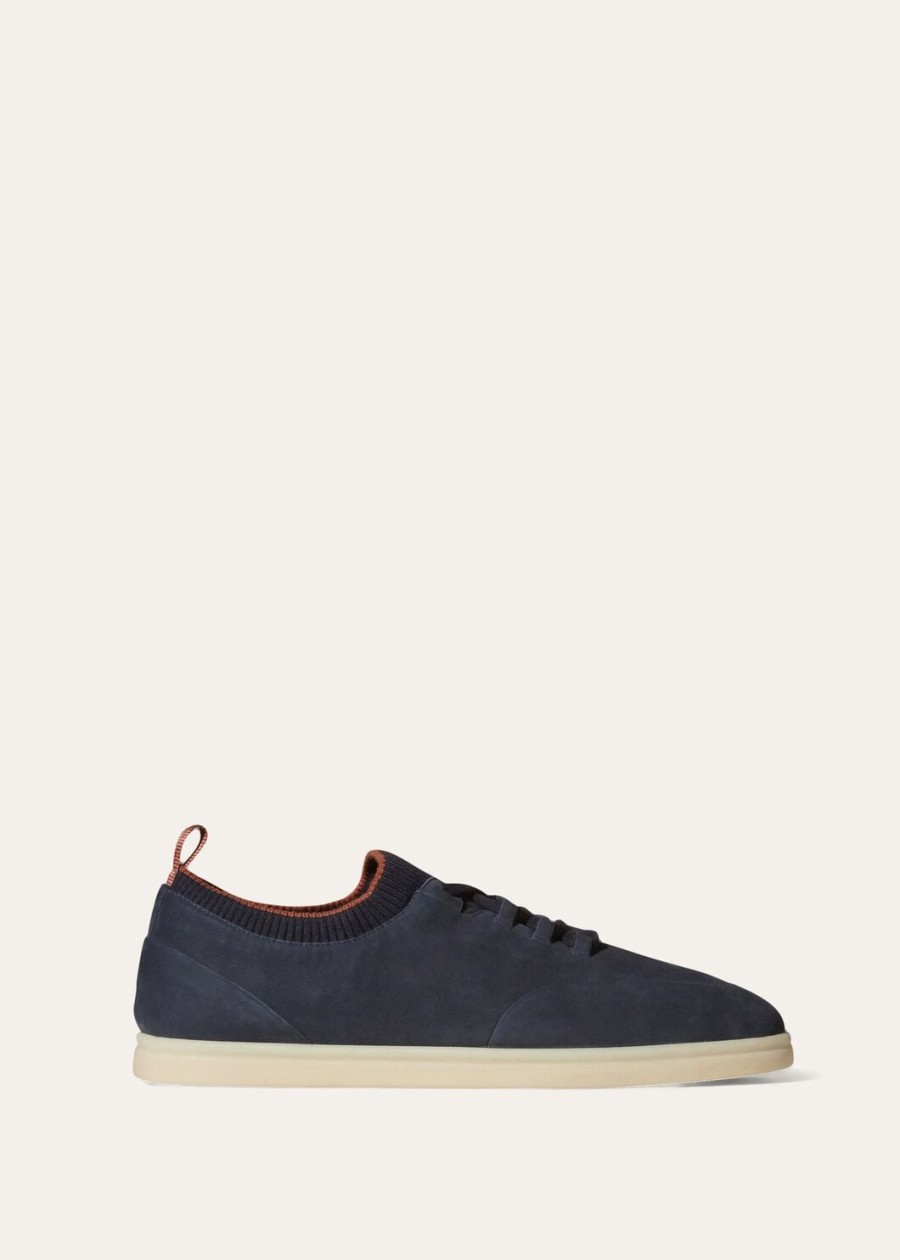 soho walk sneakers van kalfsleer marineblauw