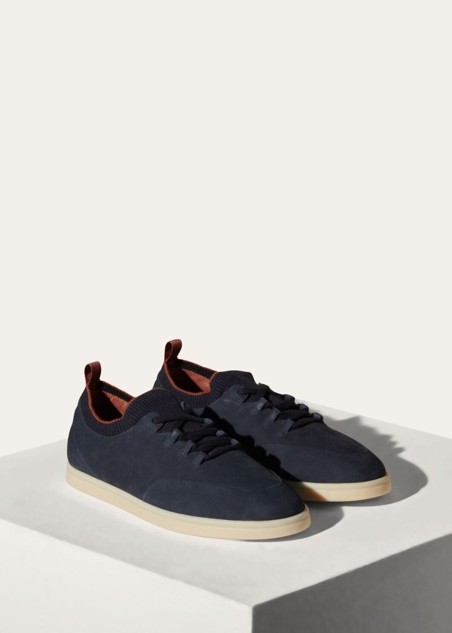 soho walk sneakers van kalfsleer marineblauw