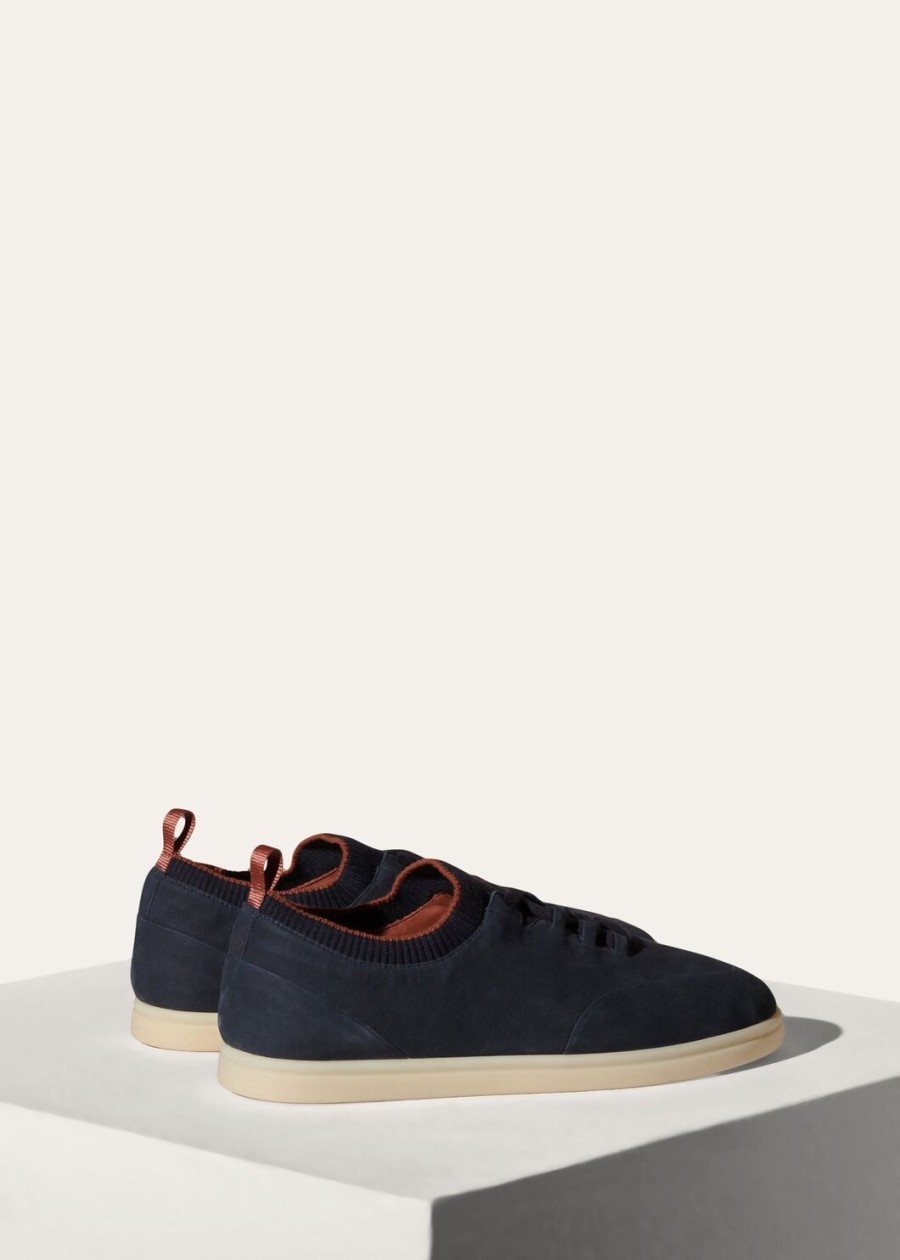 soho walk sneakers van kalfsleer marineblauw