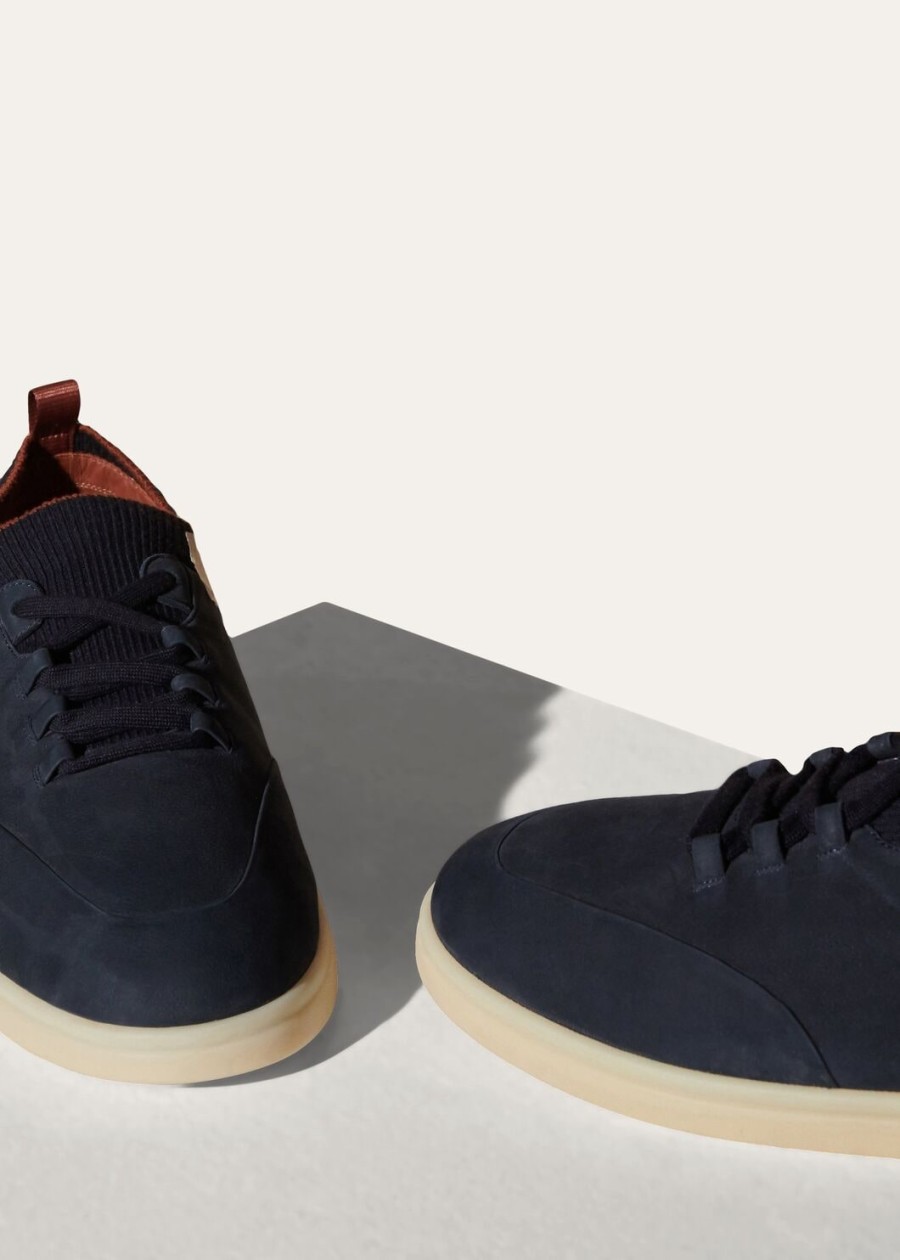 soho walk sneakers van kalfsleer marineblauw