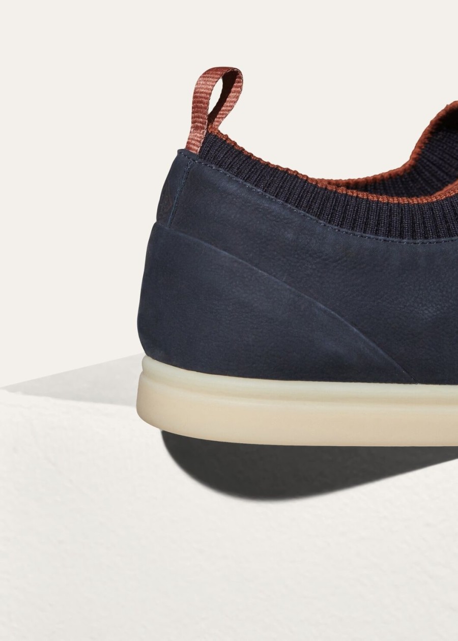 soho walk sneakers van kalfsleer marineblauw
