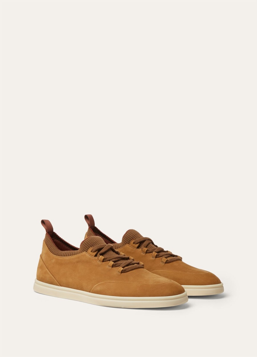 soho walk sneakers in arles okerkleurig kalfsleer