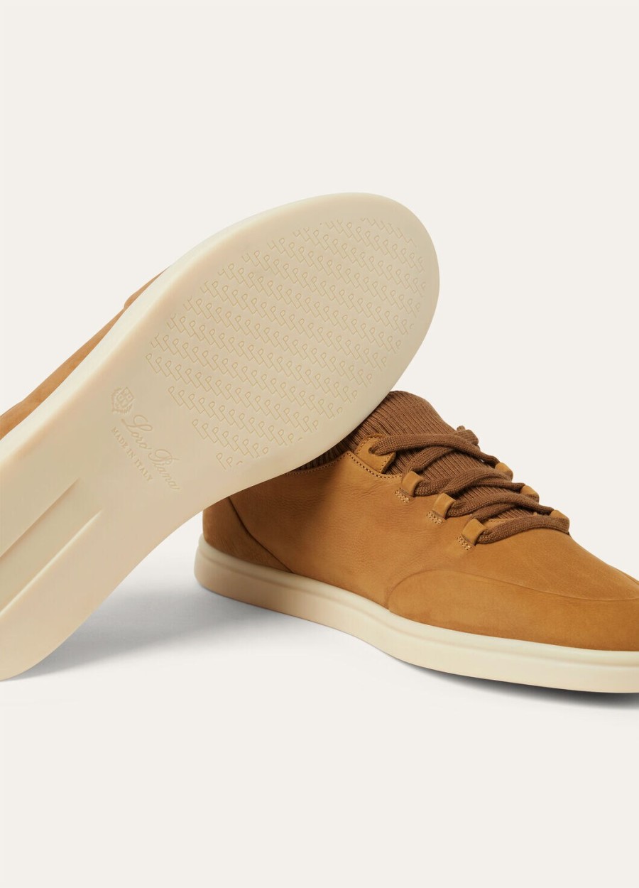soho walk sneakers in arles okerkleurig kalfsleer