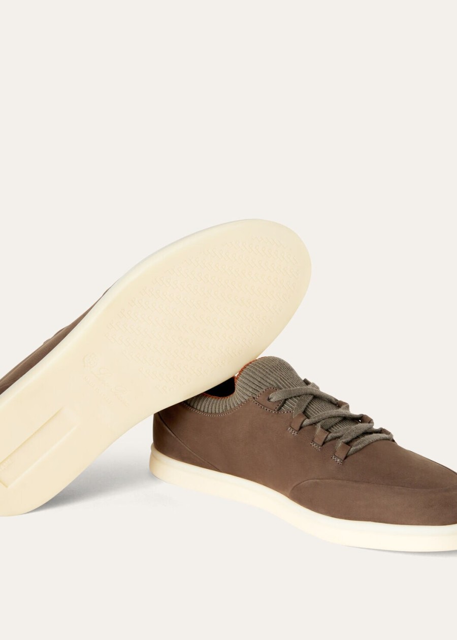 soho walk sneakers in warmgrijs kalfsleer