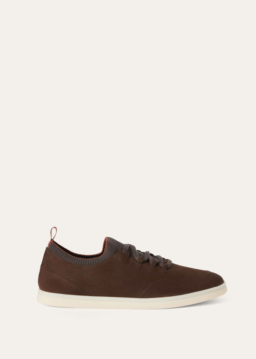 soho walk kalfsleren sneakers chocolade