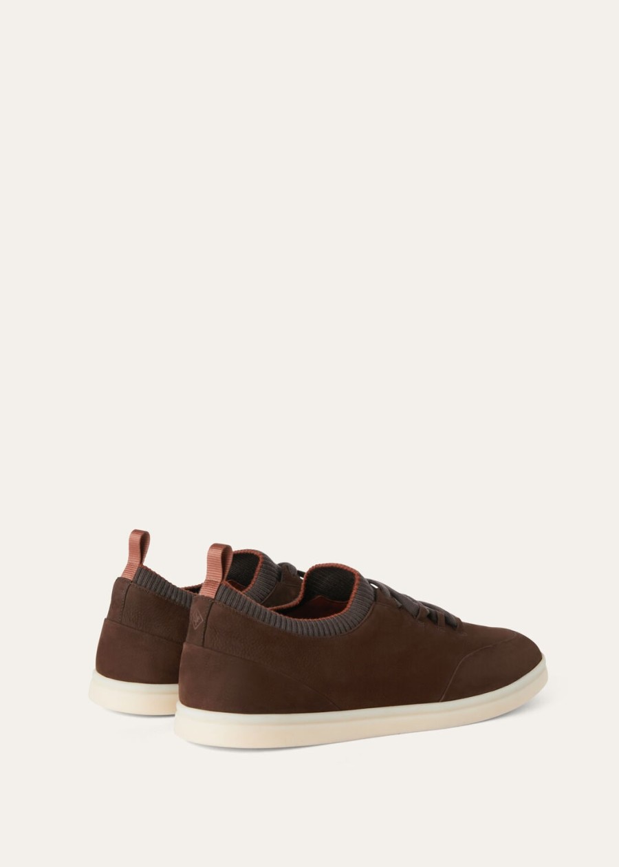 soho walk kalfsleren sneakers chocolade