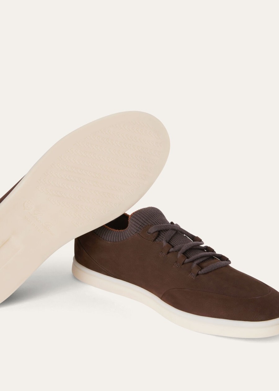 soho walk kalfsleren sneakers chocolade