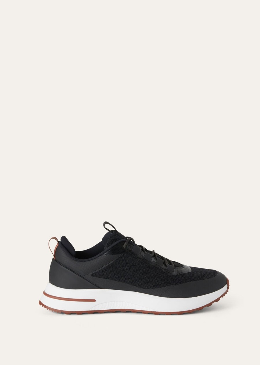 weekendsneakers microvezel zwart