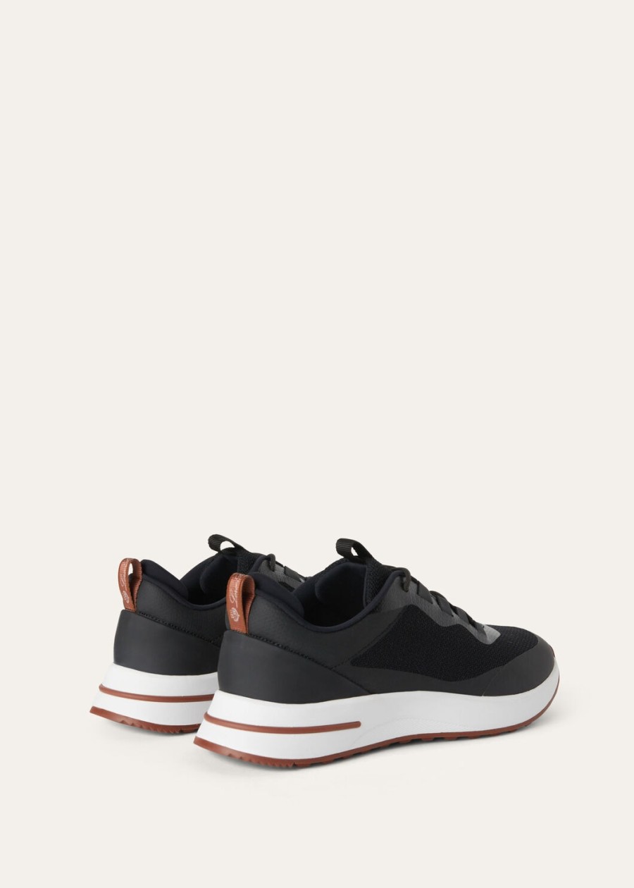 weekendsneakers microvezel zwart