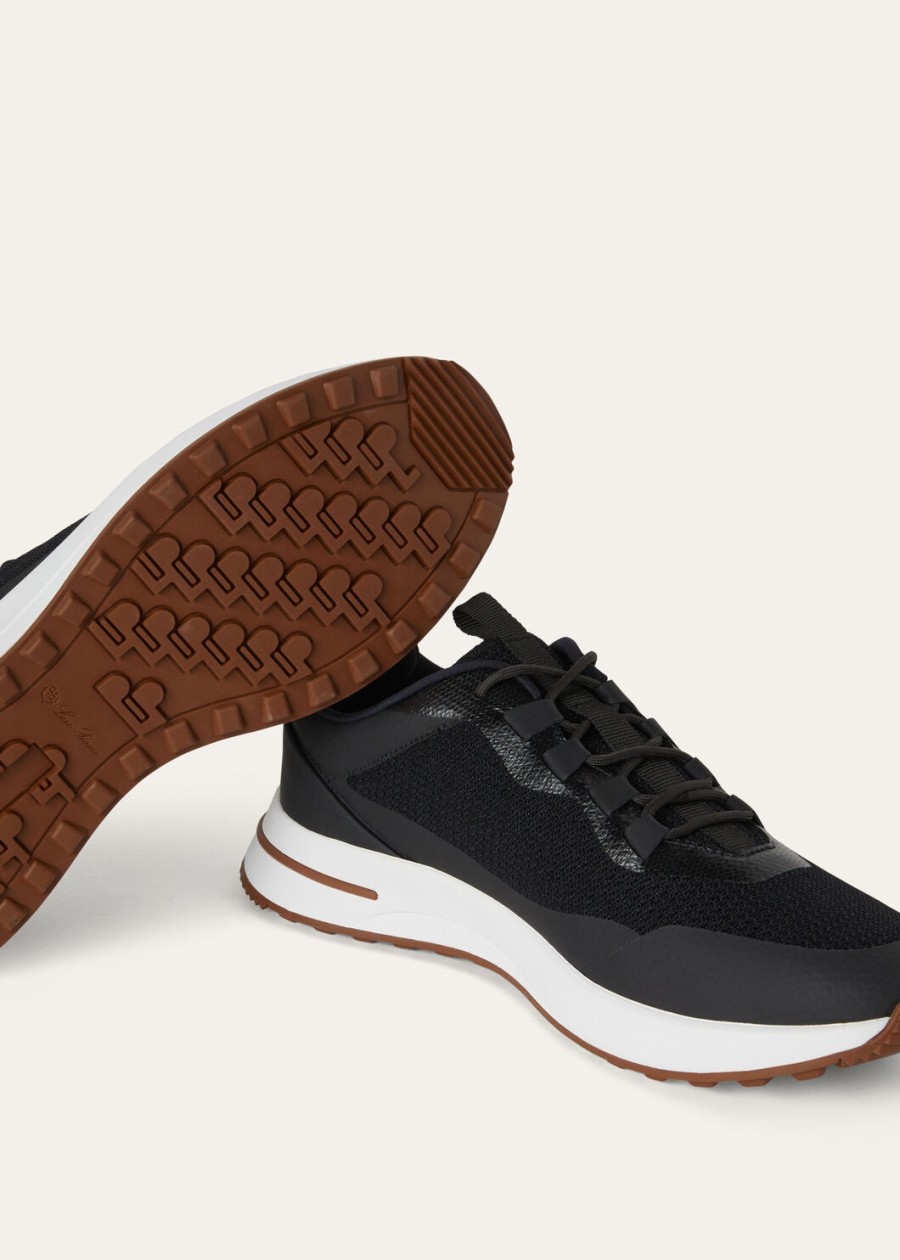 weekendsneakers microvezel zwart