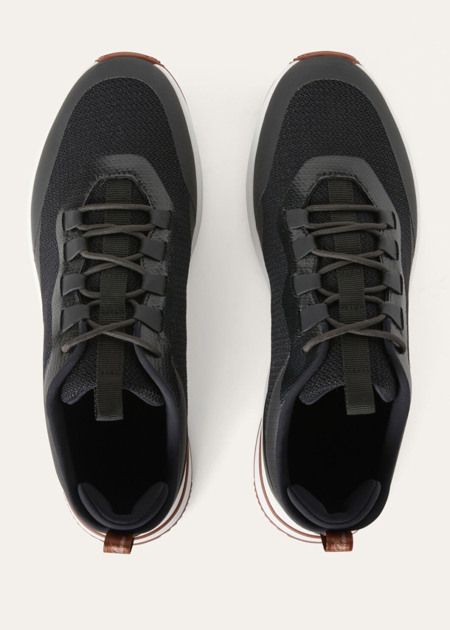 weekendsneakers microvezel zwart