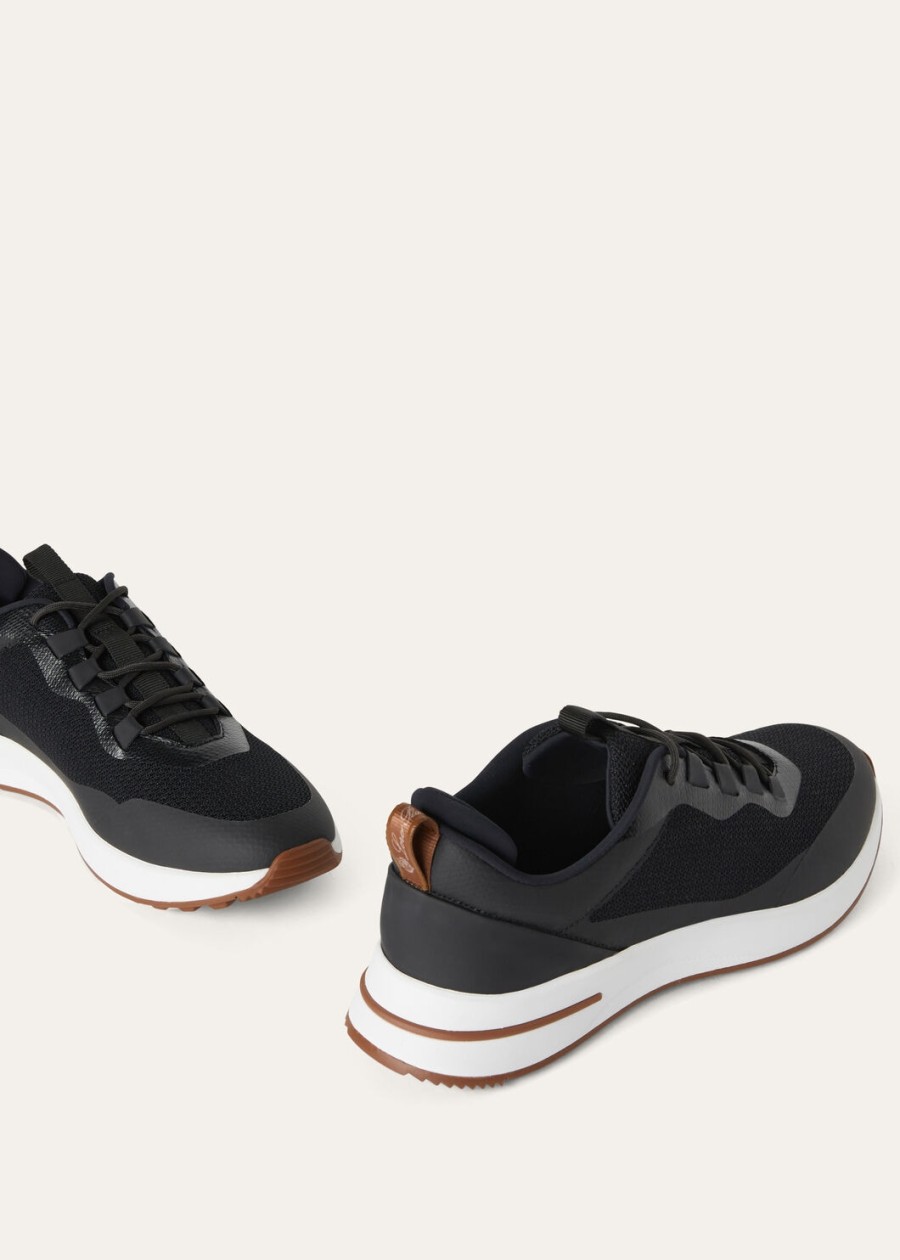 weekendsneakers microvezel zwart