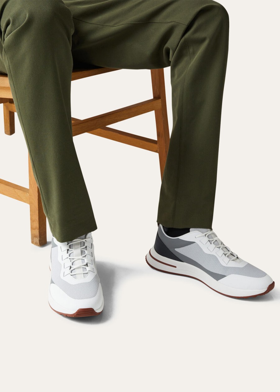 wandelsneakers voor in het weekend microvezel frostgrijs